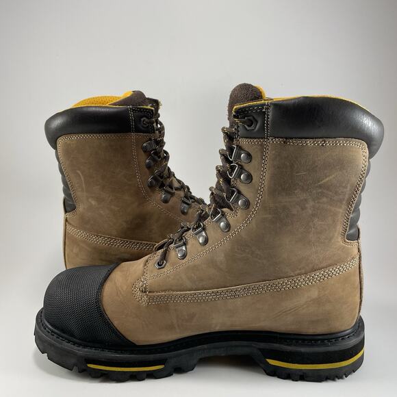 Chinook Footwear Tarantula 8” Work Boots Safety Toe Mens Size 11.5 Tan Lace Up - Picture 5 of 11